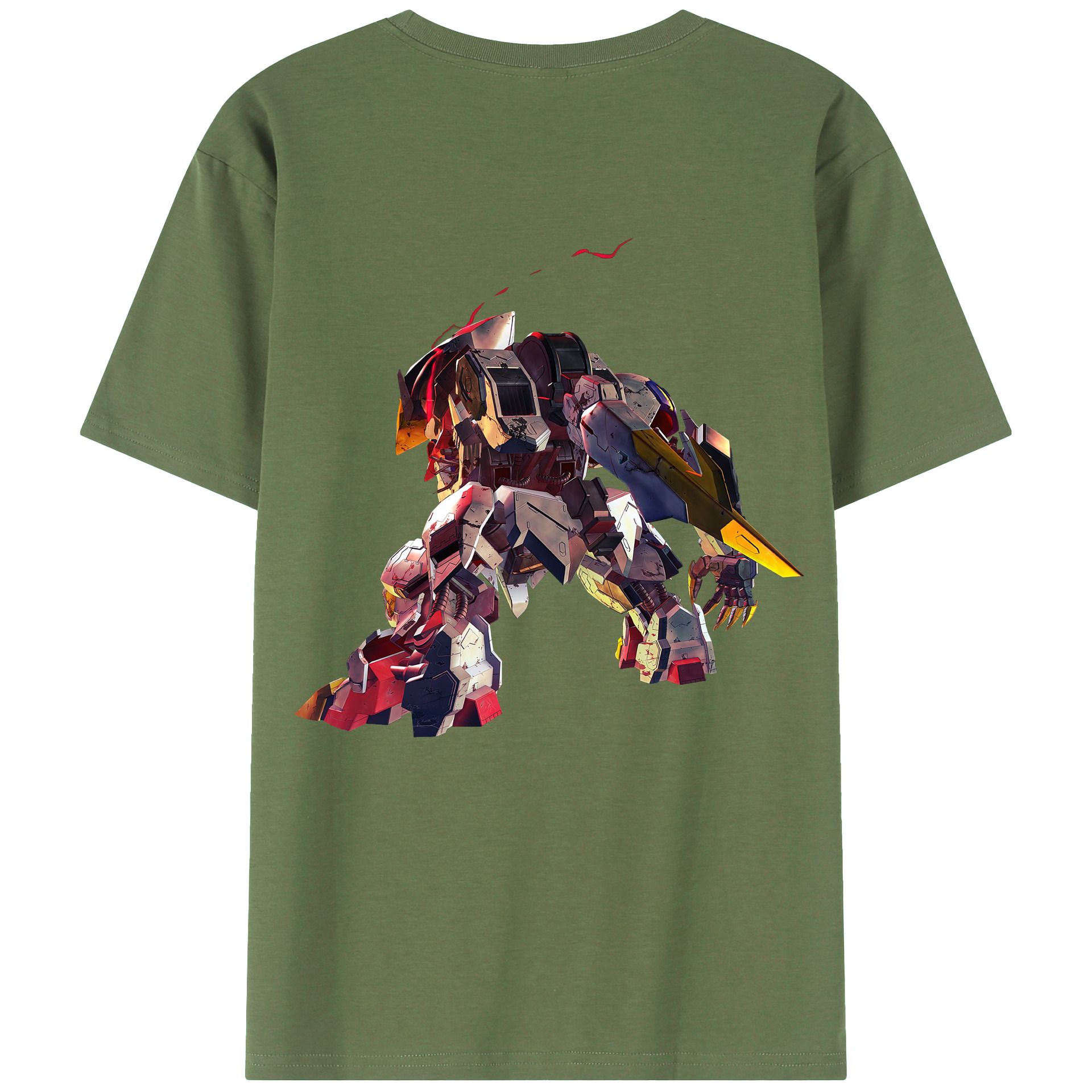 （画像用） 機動戦士ガンダム Mobile Suit Gundam 綿100％ メンズ半袖Tシャツ（バックプリント） 通気性
